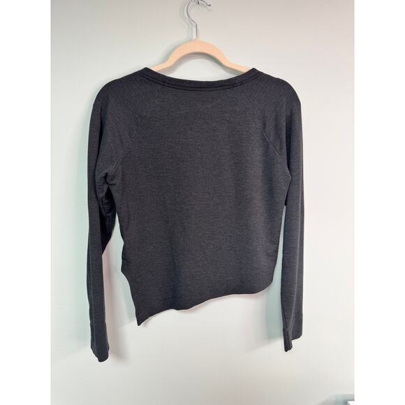 NWOT! Nike Asymmetrical Long Sleeve Top - Heathered Grey - Small - Picture 3 of 3